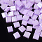 2-Hole Glass Seed Beads, Opaque Colours Luster, Dyed, Rectangle, Plum, 5x4.5~5.5x2~2.5mm, Hole: 0.5~0.8mm