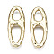 Rack Plating Alloy Links Connectors, Cadmium Free & Lead Free, Oval, Light Gold, 29.5x11x2.5mm, Hole: 5mm