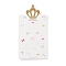 Rectangle Crown Earring Display Cards, Bowknot Pattern, Colorful, 16x8.3x0.04cm, Hole: 2mm