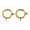 304 Stainless Steel Spring Ring Clasps, Ion Plating(IP), Real 18K Gold Plated, 23x18x2.5mm, Hole: 3mm