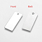 Tarnish Resistant 304 Stainless Steel Rectangle Pendants, Stamping Blank Tag, Stainless Steel Color, 38x16x1mm, Hole: 3mm