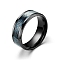 201 Stainless Steel Finger Rings, Black, US Size 9(18.9mm)