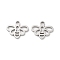 Non-Tarnish 316 Surgical Stainless Steel Charms, Manual Polishing, Laser Cut, Bee Charms, Stainless Steel Color, 11x12.5x1mm, Hole: 1.6mm