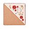 Embroidery Corner Bookmarks, Personalized Hand Embroidered Bookmark, Flower Felt Triangle Corner Page Marker, for Book Reading Lovers Teachers, Square, Letter.D, 95x95mm