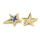 Латунные микропаве прозрачные подвески с фианитом KK-C045-24G-2