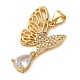 Кубические подвески из латуни с микропаве KK-M099-08G-2
