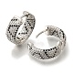 Серьги-кольца из латуни с микропаве из кубического циркония EJEW-H016-23P-2