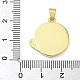 Плоские круглые подвески в форме сердца из латуни KK-Z063-13G-02-3