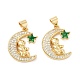 Латунные микро проложить кубического циркония подвески KK-H441-23G-3