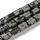Естественно снежинка обсидиан каменные бусы нити G-Q1008-A02-1