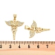Подвески из латуни с прозрачным фианитом KK-U009-06D-G-3