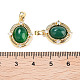 Подвески из латуни с прозрачным фианитом KK-C051-58G-3