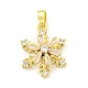 Подвески из латуни с покрытием из прозрачного кубического циркония KK-M291-05G-1