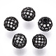 Стойки обшивки латунь кубического циркония бусы ZIRC-S001-8mm-A04-1