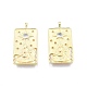 Латунные микропаве прозрачные подвески с фианитом KK-G432-14G-2