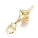 Латунные микропаве прозрачные подвески с фианитом ZIRC-O035-20G-3