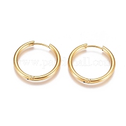 Серьги-кольца Huggie Hoop из нержавеющей стали 304 с ионным покрытием (IP) EJEW-G272-01-20mm-G