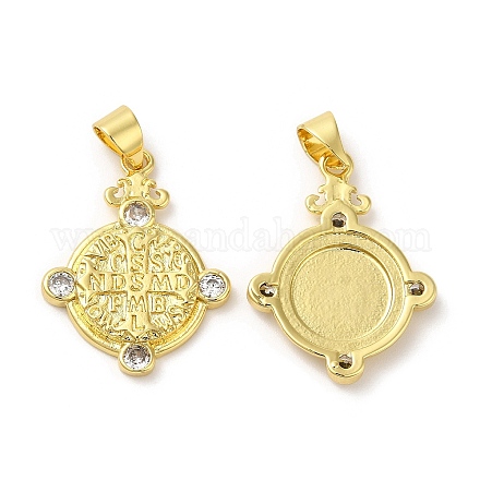 Латунные микро проложить кубического циркония подвески KK-M246-42G-1