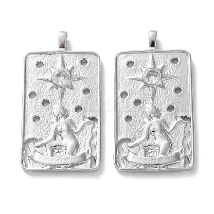 Латунные микро проложить кубического циркония подвески KK-C079-05P-1