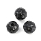 Textured 316 Surgical Stainless Steel Beads, Round, Black, 7.5x8x8mm, Hole: 1.6mm