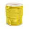 Nylon Threads, Milan Cords/Twisted Cords, Yellow, 3mm, about 21.87 yards(20m)/roll