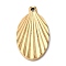 Ion Plating(IP) 304 Stainless Steel Pendants, Oval Charm, Golden, 22.5x13x1.9mm, Hole: 1.6mm