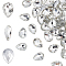 FINGERINSPIRE 80 Pcs Pointed Back Rhinestone 0.7x0.5x0.2 inch Glass Rhinestones Gems Clear Teardrop Crystal Jewels Embelishments with Silver Plated Back Glass Diamante Faceted Stone for Craft