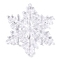 Transparent Acrylic Connector Charms, Snowflake, Clear, 52x45~45.5x5mm, Hole: 2~3.5mm, about 100pcs/500g