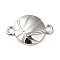 Rack Plating Alloy Connector Charms, Flat Round Basketball Links, Cadmium Free & Lead Free, Stainless Steel Color, 14.5x22x3mm, Hole: 2.2mm