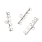 Non-Tarnish 304 Stainless Steel Chandelier Component Links, 6 Loop Connector, Stainless Steel Color, 7.5x27x1.5mm, Hole: 1.9mm