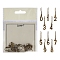 10Pcs Number 0~9 Alloy Charms Locking Stitch Marker, DIY Knitting Tools, Antique Bronze, Number, Package Size: 12.7x9.3cm