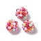 Handmade Plastic Imitation Pearl Woven Beads, Round, Colorful, 23mm, Hole: 2.5mm