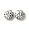Non-Tarnish 304 Stainless Steel Beads, Flower, Stainless Steel Color, 8x8x4mm, Hole: 1.5mm