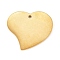 304 Stainless Steel Pendants, Manual Polishing, Stamping Blank Tag, Laser Cut, Heart, Golden, 18.2x20x0.8mm, Hole: 1.2mm
