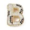 Brass Micro Pave Cubic Zirconia Pendants, Long-Lasting Plated, Rack Plating, Letter Charms, Real 18K Gold Plated, Letter B, 22.5x16.5x7.5mm, Hole: 5.2x3mm