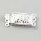 304 Stainless Steel Box Clasps, Multi-Strand Clasps, 3-Strands, 6-Holes, Rectangle, Silver, 21x10x4.5mm, Hole: 1mm