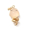 Brass Pendants, Snake & Bowknot, with Resin & Loop, Real 18K Gold Plated, 18.5x10.5x6.5mm, Hole: 1.2mm