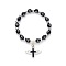 Gold acrylic cross bead bracelet angel cross prayer bead bracelet