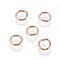 304 Stainless Steel Open Jump Rings, Rose Gold, 6x0.9mm, Inner Diameter: 4mm