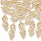 Brass Cubic Zirconia Links connectors, Nickel Free, Infinity, Clear, Real 18K Gold Plated, 6.5x18.5x3mm, Hole: 1mm