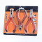 3Pcs 45# Carbon Steel DIY Jewelry Plier Sets, with Wire Cutter Plier, Side Cutting Plier, Round Nose Plier, Red, 16.5x18.5x2cm
