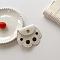 DIY Paw Print Clutch Bag Making Kits, Including PU Fabric, Needle and Wire, Floral White, 8.5x10x1cm