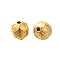 Ion Plating(IP) 304 Stainless Steel Beads, Round with Flower, Real 18K Gold Plated, 10x9.5mm, Hole: 1.8mm
