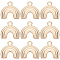 10Pcs Brass Charms, Rainbow Charms, Real 18K Gold Plated, 14x14.5x1mm, Hole: 2mm