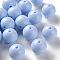 Opaque Acrylic Beads, Round, Light Sky Blue, 20x19mm, Hole: 3mm, about 111pcs/500g