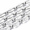 Tarnish Resistant 304 Stainless Steel Link Chains, with Spool, Unwelded, Nickel Free, Stainless Steel Color, 15x7x1.5mm, about 32.81 Feet(10m)/roll
