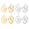 12Pcs 2 Colors Ion Plating(IP) 201 Stainless Steel Pendants, Cut, Oval with Woman, Golden & Stainless Steel Color, 17.5x12.5x1mm, Hole: 1.5mm, 6pc/style