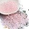 6/0 Inside Colours Glass Seed Beads, Teardrop, Pink, 4.5~5x3.5~4x4~5mm, Hole: 1mm, about 88pcs/10g