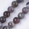 Natural Botswana Agate Beads Strands, Round, 12mm, Hole: 1mm, about 15~16pcs/strand, 7.4 inch
