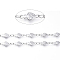 Tarnish Resistant Autumn Theme 304 Stainless Steel Link Chains, Soldered, with Spool, Mushroom, Stainless Steel Color, Oval Link: 3.5x2x0.3mm, Mushroom: 11.5x5x1.5mm, about 16.4 Feet(5m)/roll